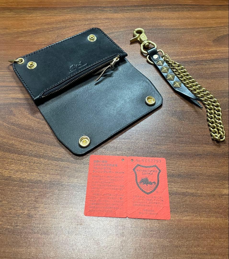 牛革本革ミドルトラッカーウォレット　栃木レザー