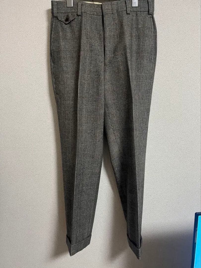 【美品】Jプレスプレステージ　フランネル　2Bスーツ　S相当　グレンチェック