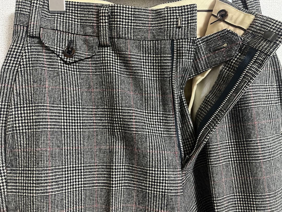 【美品】Jプレスプレステージ　フランネル　2Bスーツ　S相当　グレンチェック