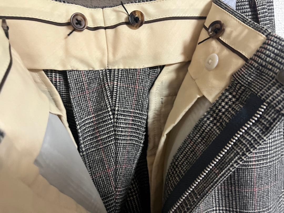 【美品】Jプレスプレステージ　フランネル　2Bスーツ　S相当　グレンチェック