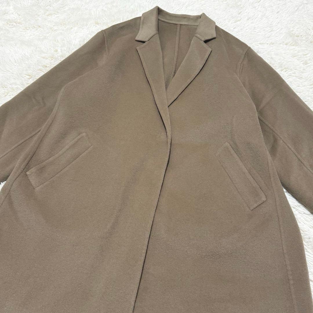 【新品タグ付✨】UNTITLED リバー素材 オーバーチェスターコート L