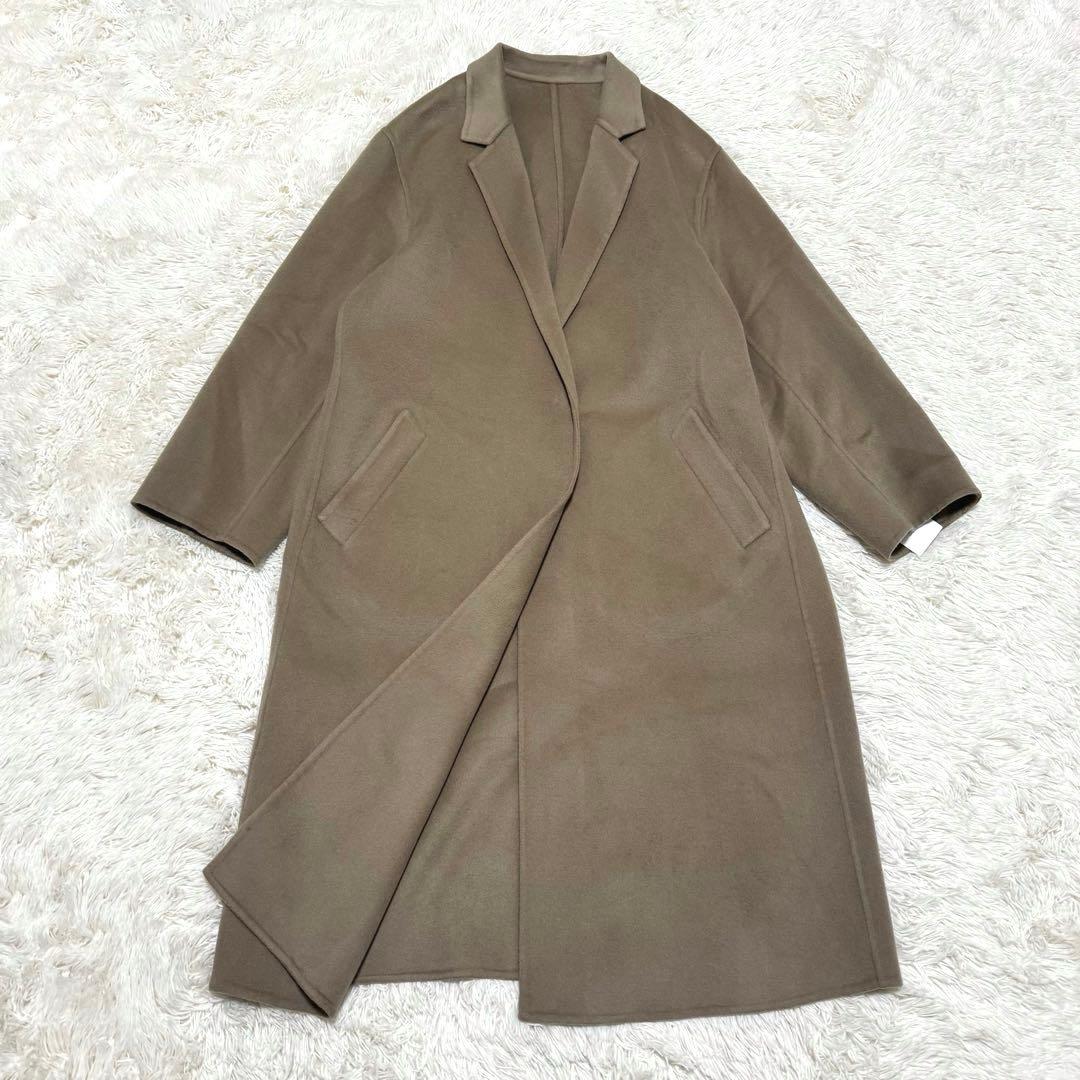 【新品タグ付✨】UNTITLED リバー素材 オーバーチェスターコート L