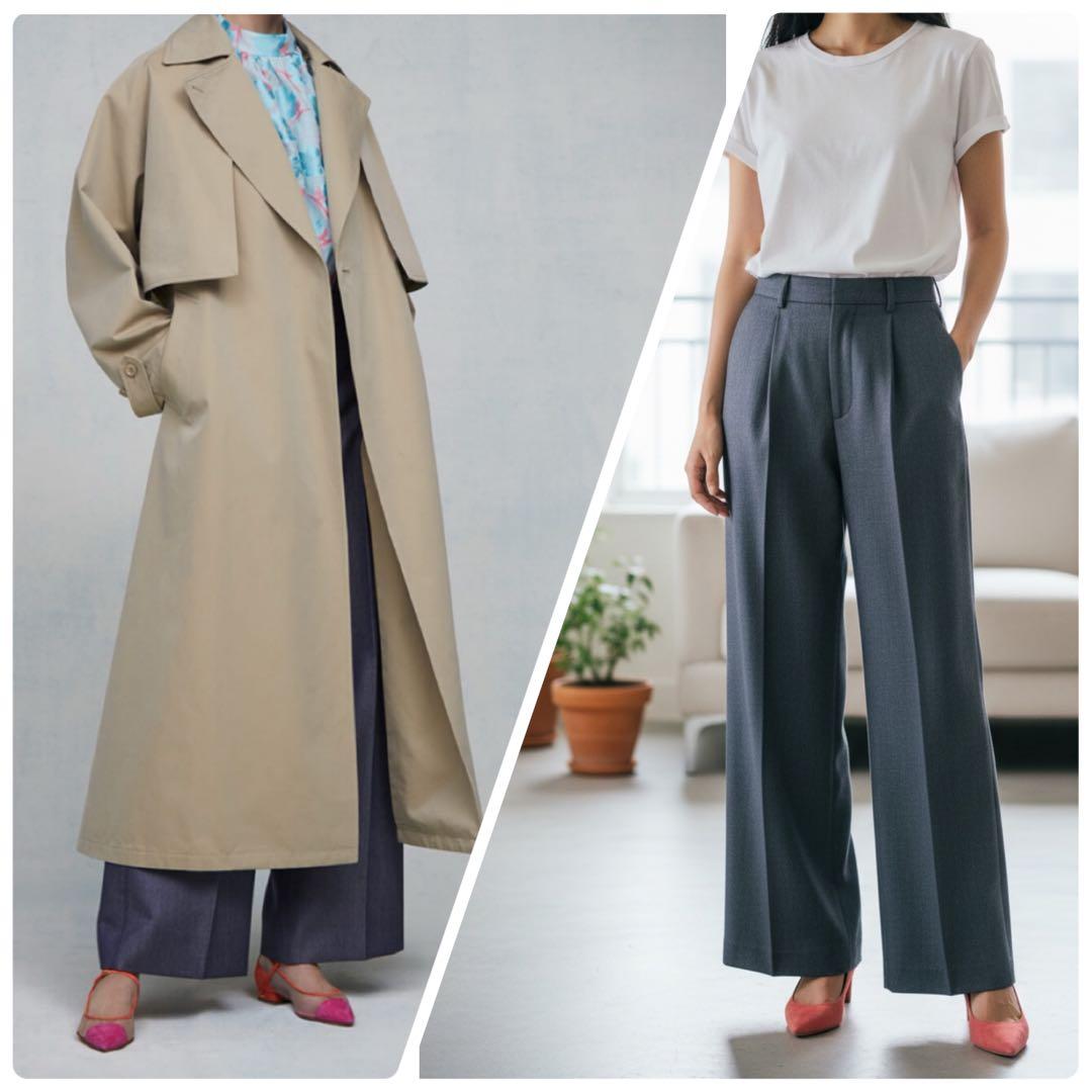 ほぼ未使用✨Drawer ウールモヘア RESORT2 スラックス ワイド 38