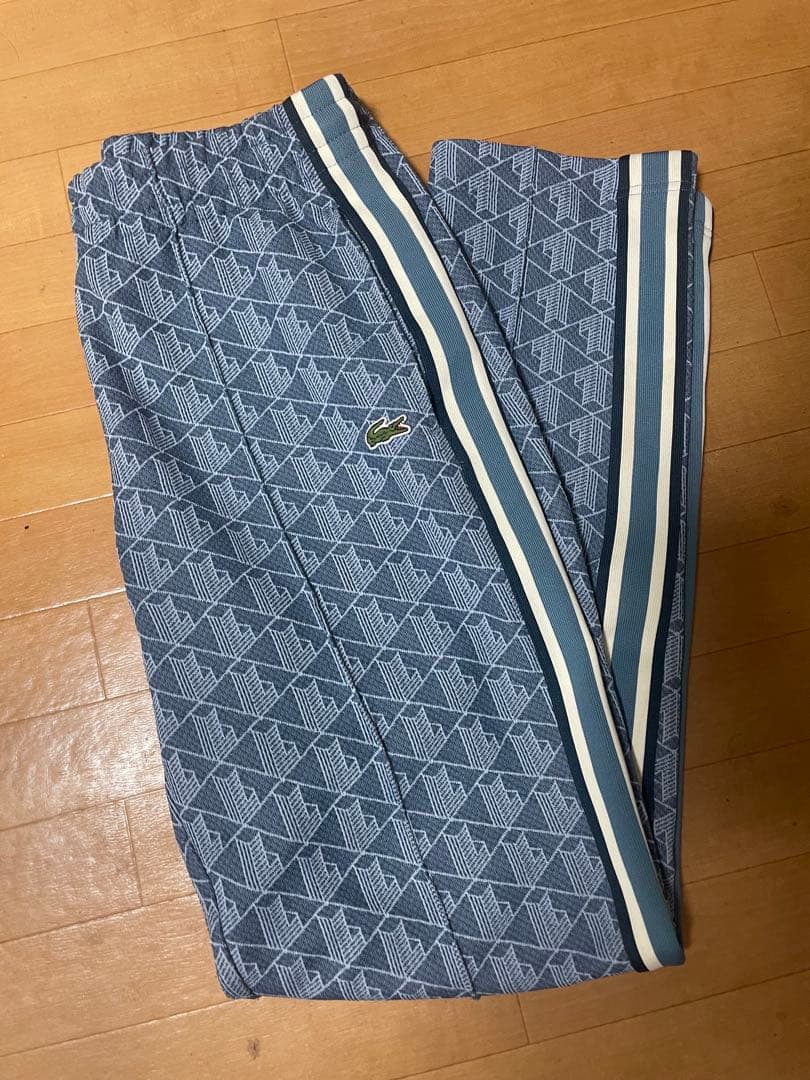 Lacoste モノグラム模様ジャージ 青