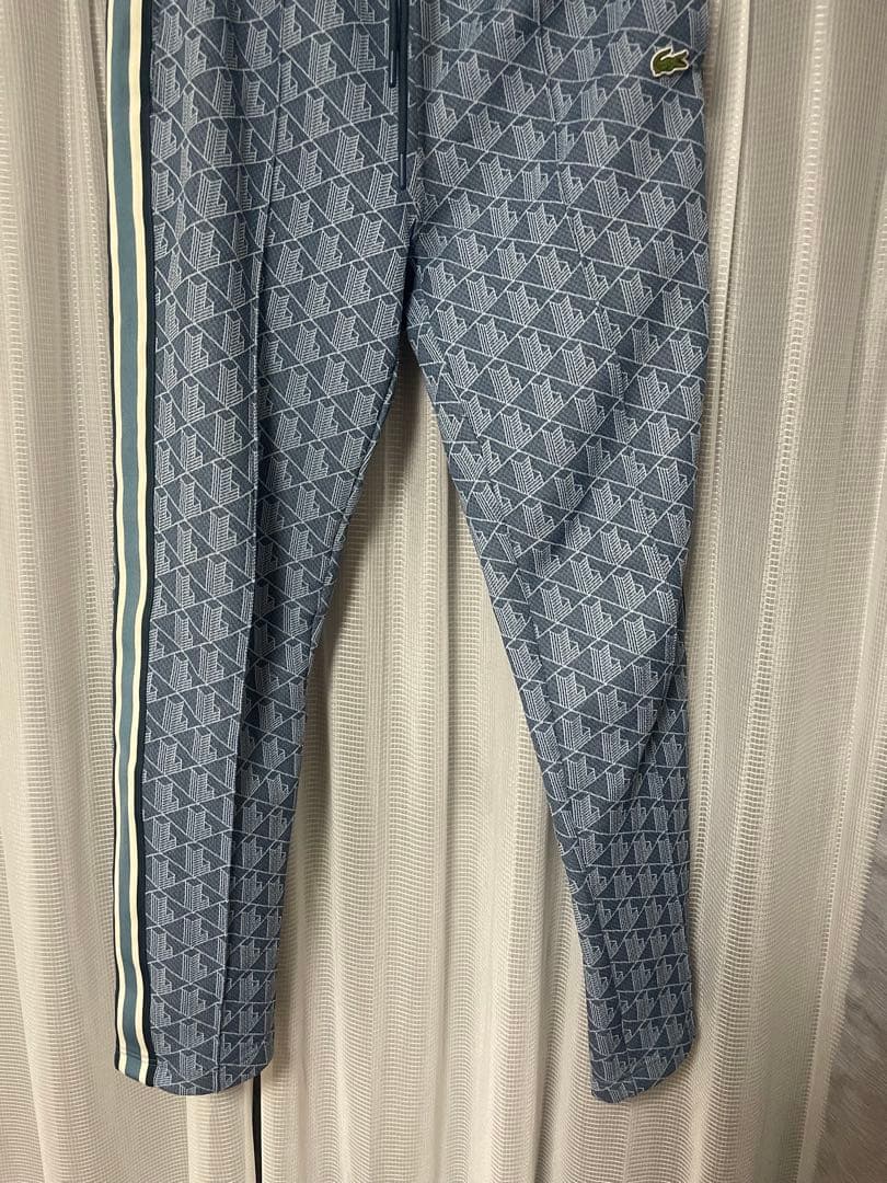 Lacoste モノグラム模様ジャージ 青