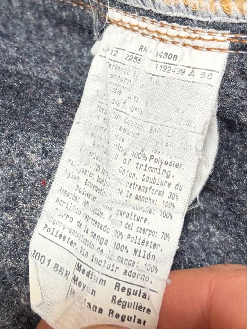 ショート丈00s USA製ブラウンカーハートデ トロイトジャケット M