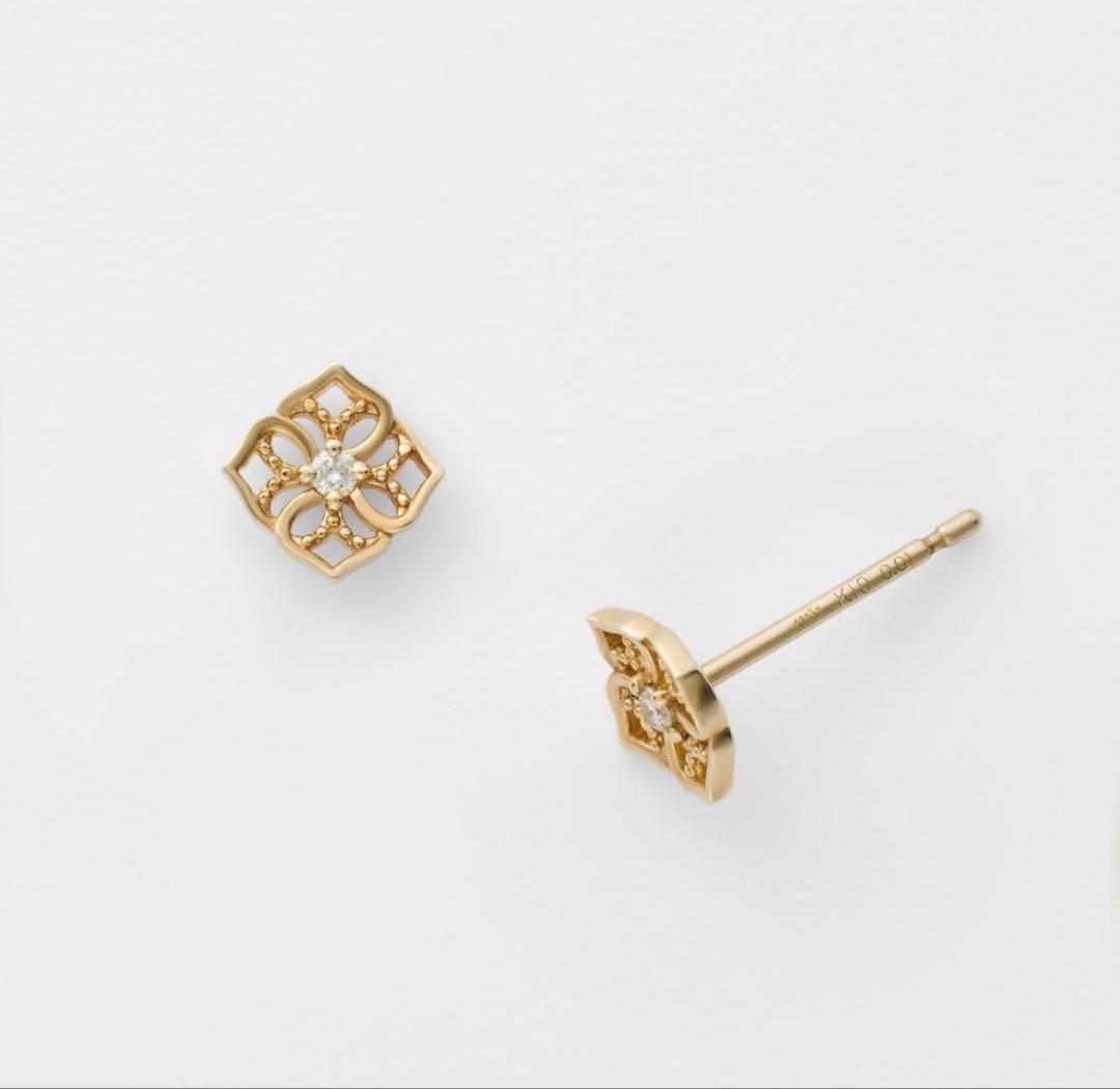 か*ん様 agate ダイヤモンドピアス　k10