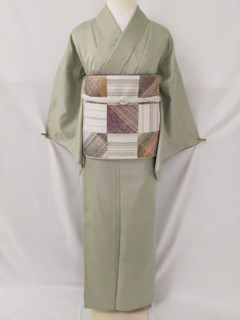 売約済み【お茶席用に】★★新品未使用　洗える紋意匠色無地(ポリ100%)★★