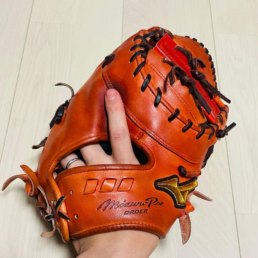 ミズノプロ硬式ファーストミット店舗オーダー5DNA耕作印有り