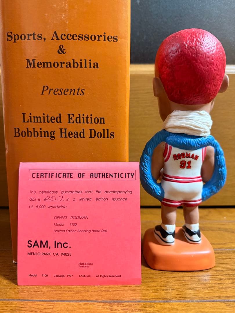 Dennis Rodman ボビングヘッド レッド 1997 限定6000体