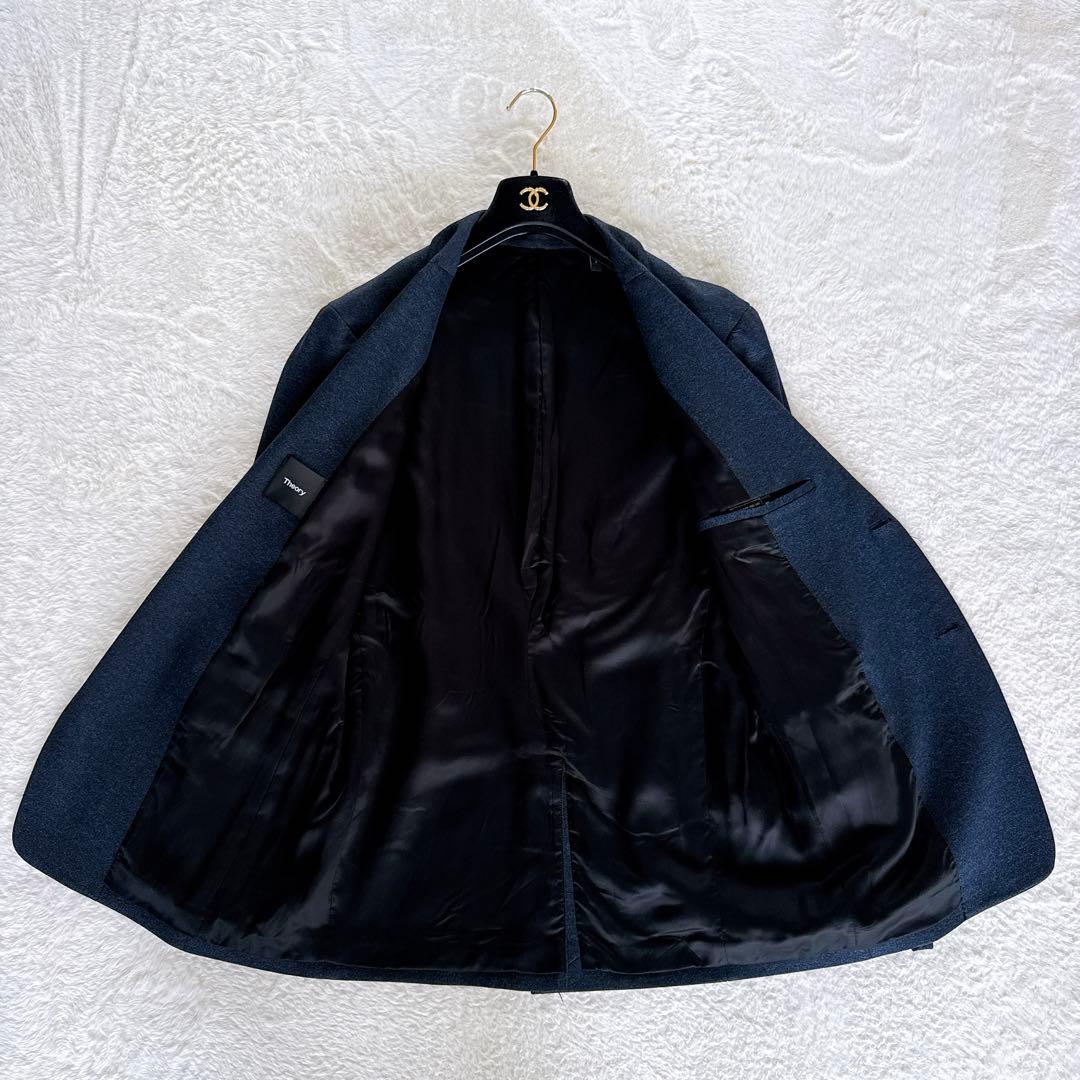 【Theory】ジャケット ジャージ ストレッチ 40サイズ ネイビー 現行タグ