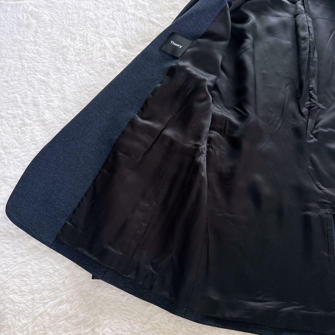 【Theory】ジャケット ジャージ ストレッチ 40サイズ ネイビー 現行タグ