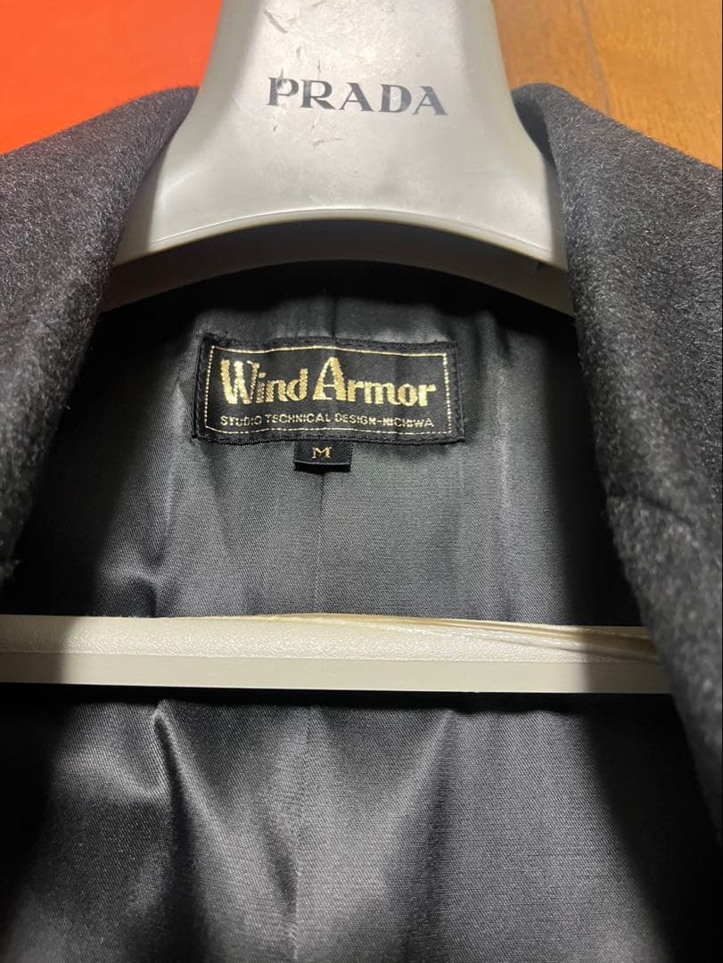 極美品　ウィンドアーマー　高級ピュアカシミア100% ロングチェスターコート