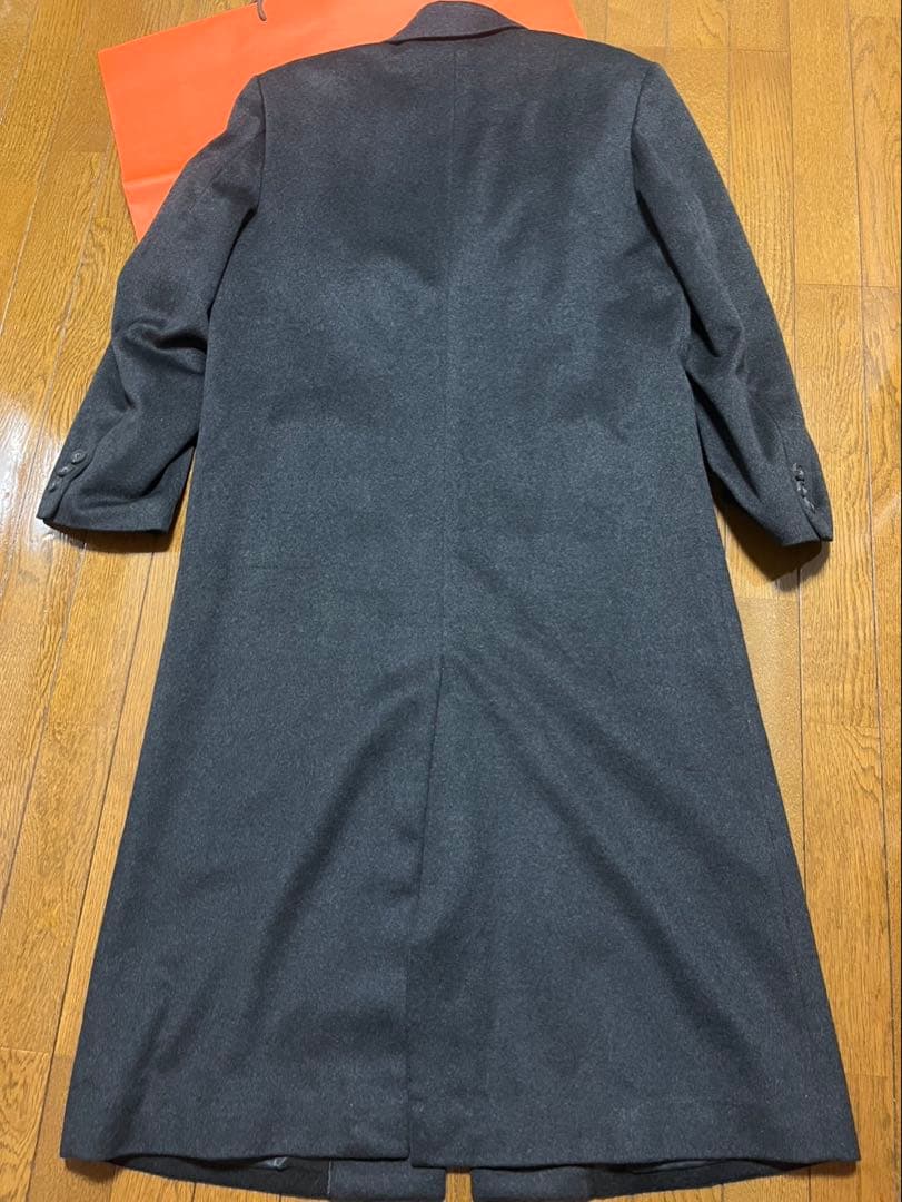 極美品　ウィンドアーマー　高級ピュアカシミア100% ロングチェスターコート