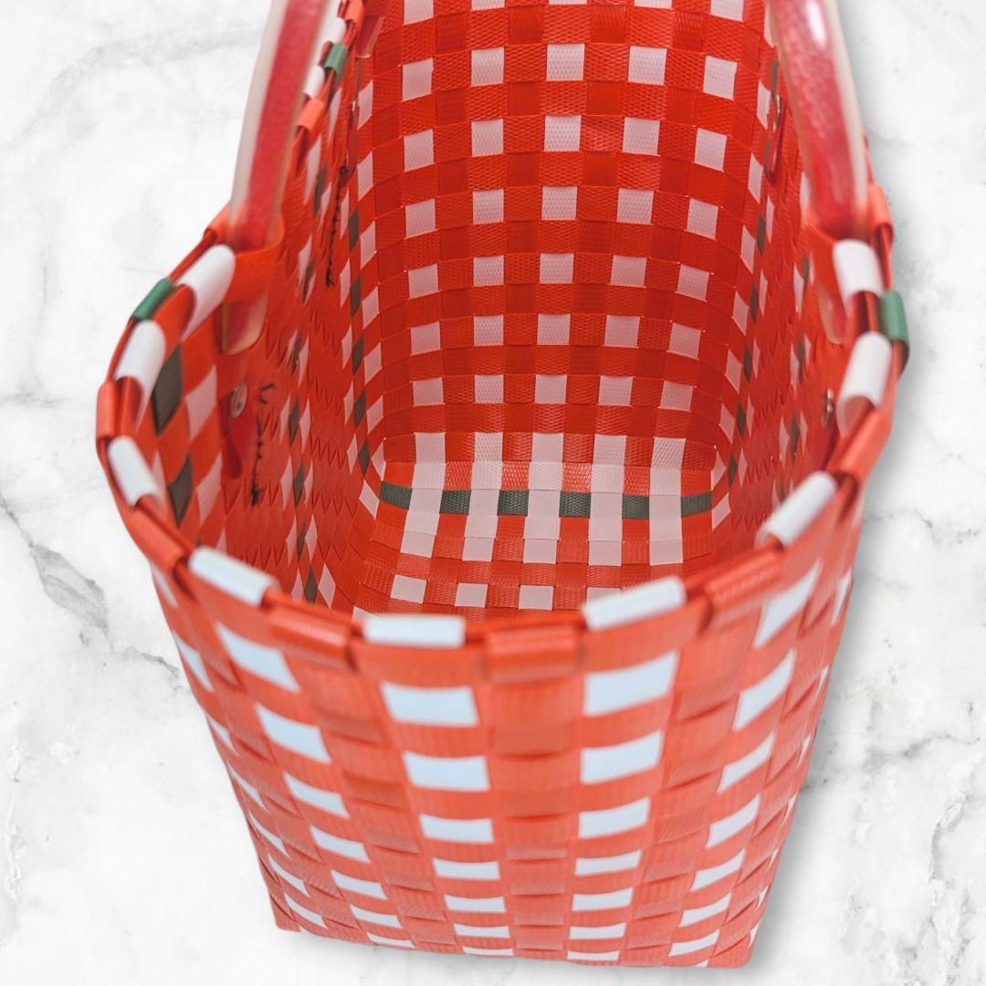 【美品】MARNI マルニ バスケットバッグ レッド 軽量トート 春夏人気カラー