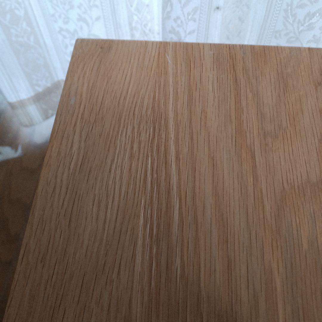 無印良品　無垢材サイドテーブルベンチ・板座・オーク材