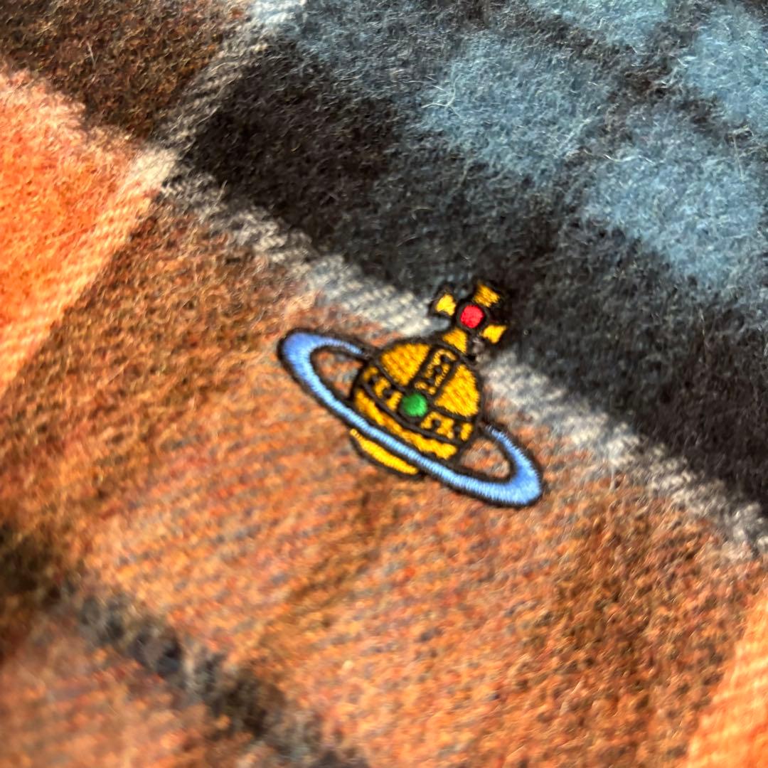 新品タグ付き　ヴィヴィアンウエストウッド　チェック柄　マフラー　洗えるカシミヤ