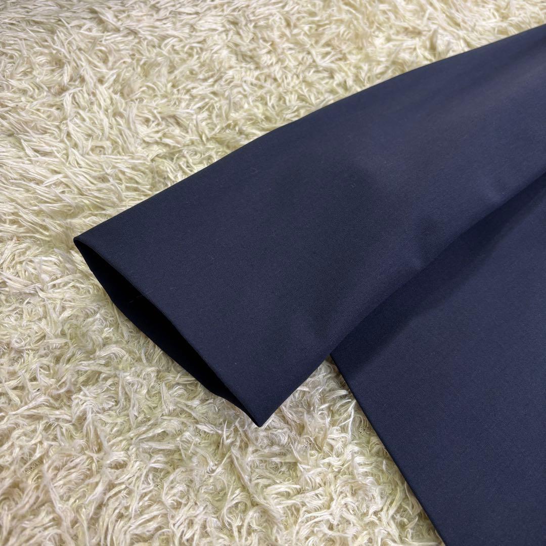 セオリー　ノーカラー　ボタンレス　ジャケット　スカート ネイビー　4