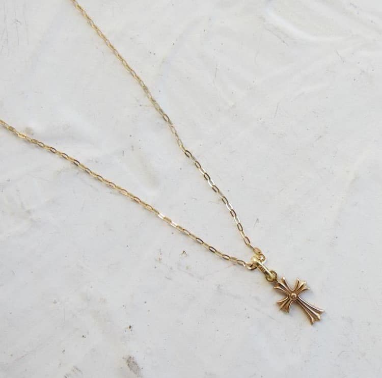 SALE☆K18 クロス ネックレス トップ 18K 刻印 18金 新品 未使用