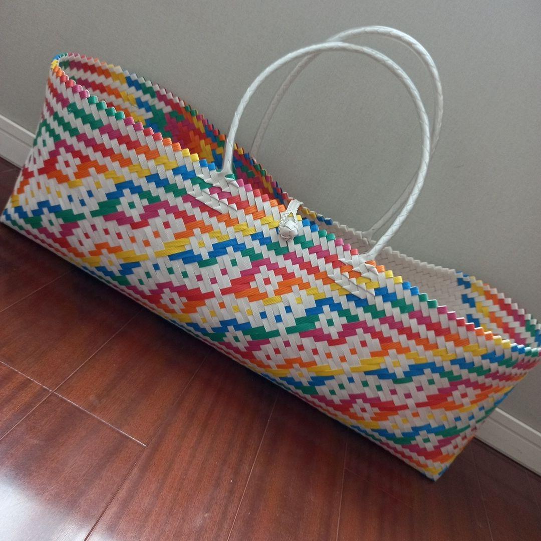 お値下　美品 匿名配送こみ プラかご ヨガバッグ 手作り 1点