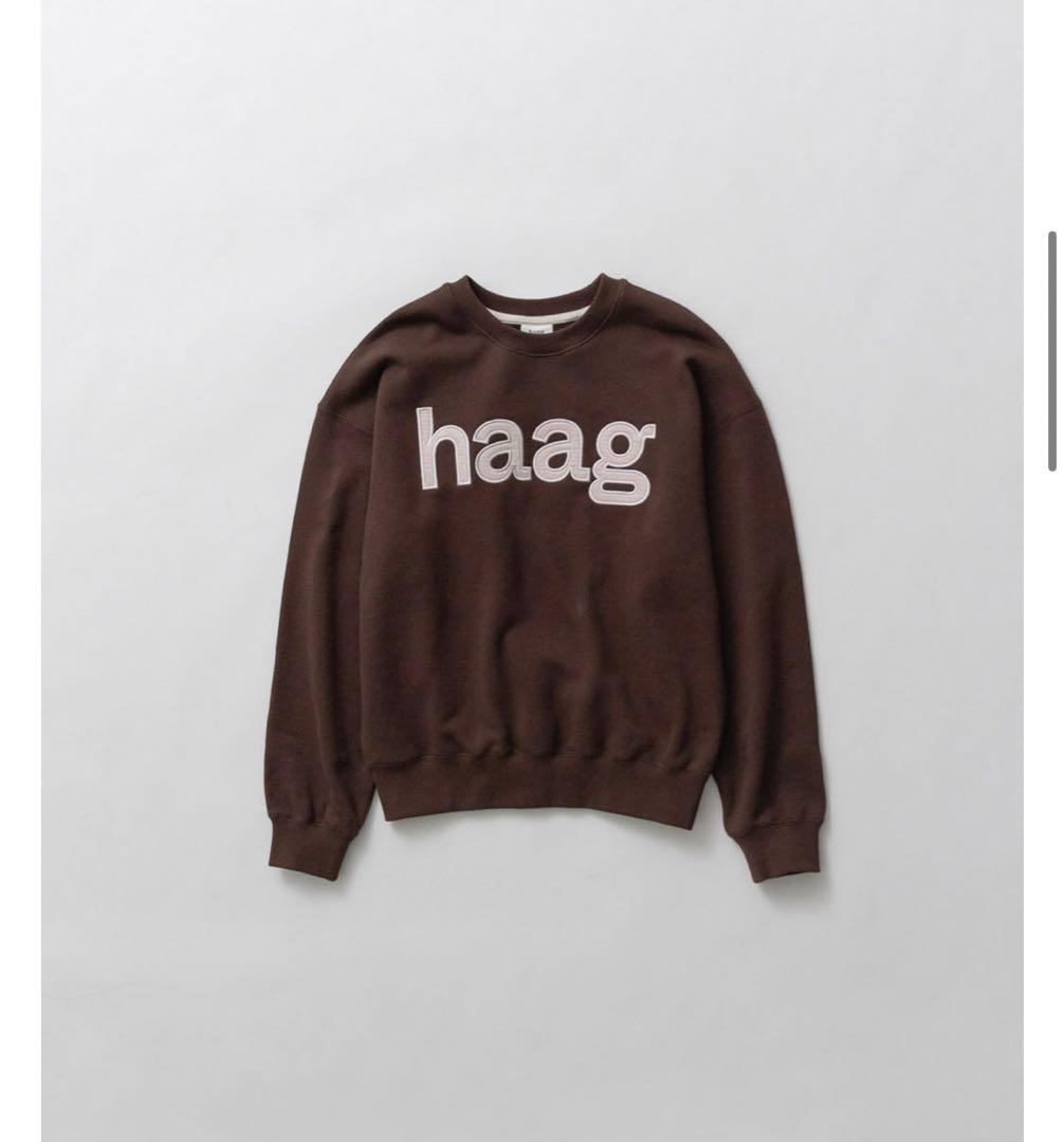 haag 韓国　birthday sweatshirt スウェット　ブラウン