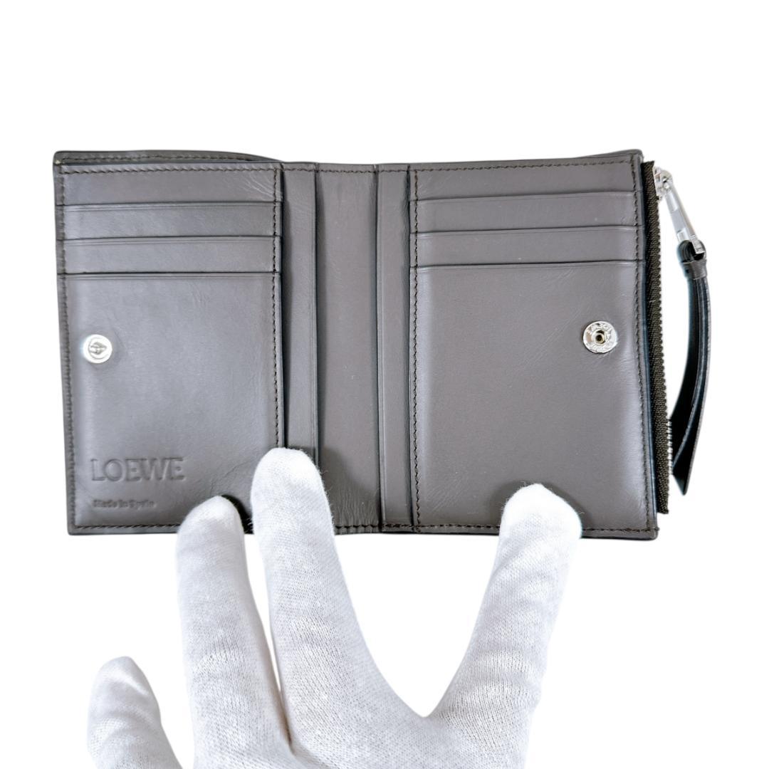 ロエベ PUZZLE パズル スリム コンパクト ウォレット 二つ折り財布