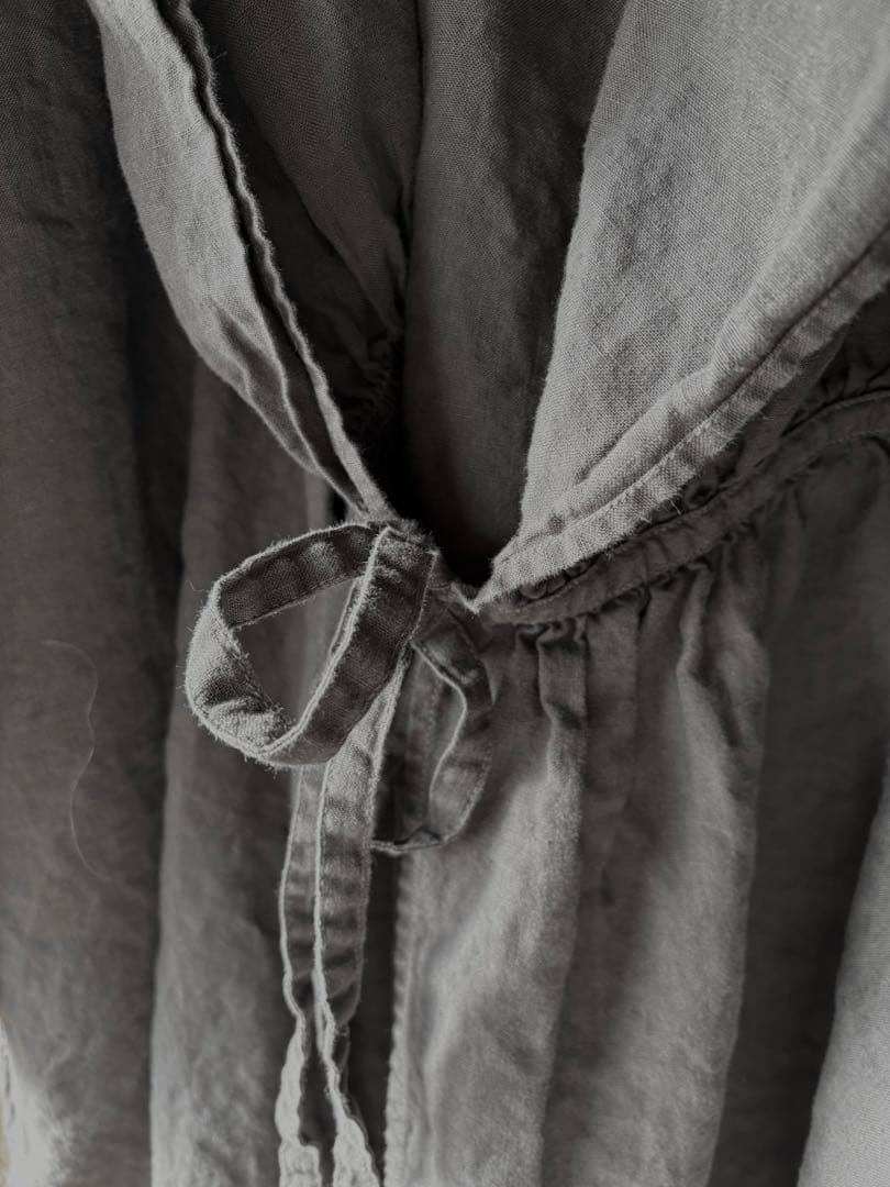 ネストローブ　nestrobe リネンフーディーロングガウンコート