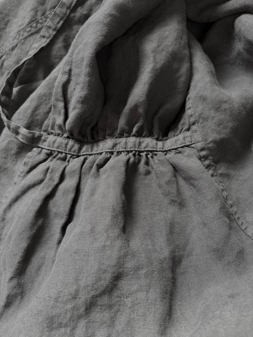 ネストローブ　nestrobe リネンフーディーロングガウンコート