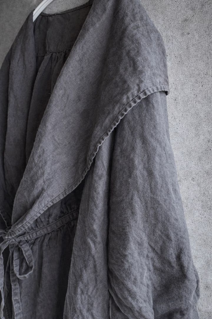 ネストローブ　nestrobe リネンフーディーロングガウンコート