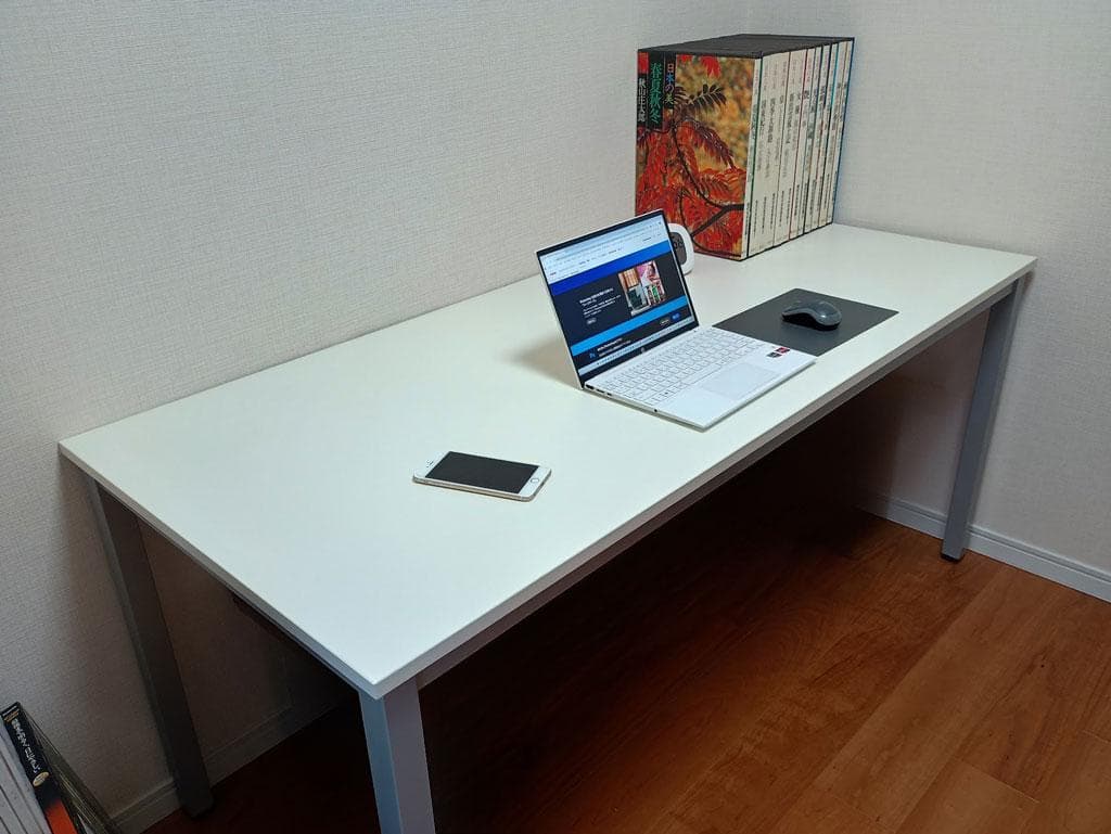 SANWA SUPPLY ワイドワークデスク 160×70 ホワイト（値下げ中）