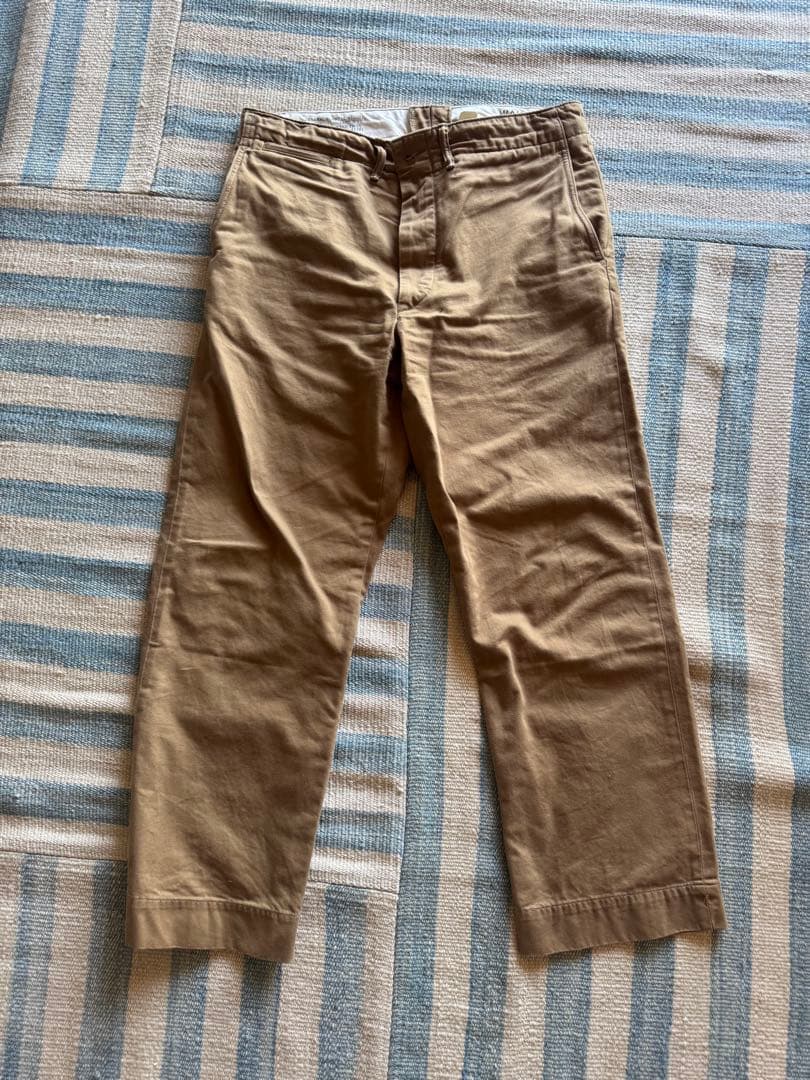 【名作】RRL ダブルアールエル オフィサーズ チノ ベージュ 32/30