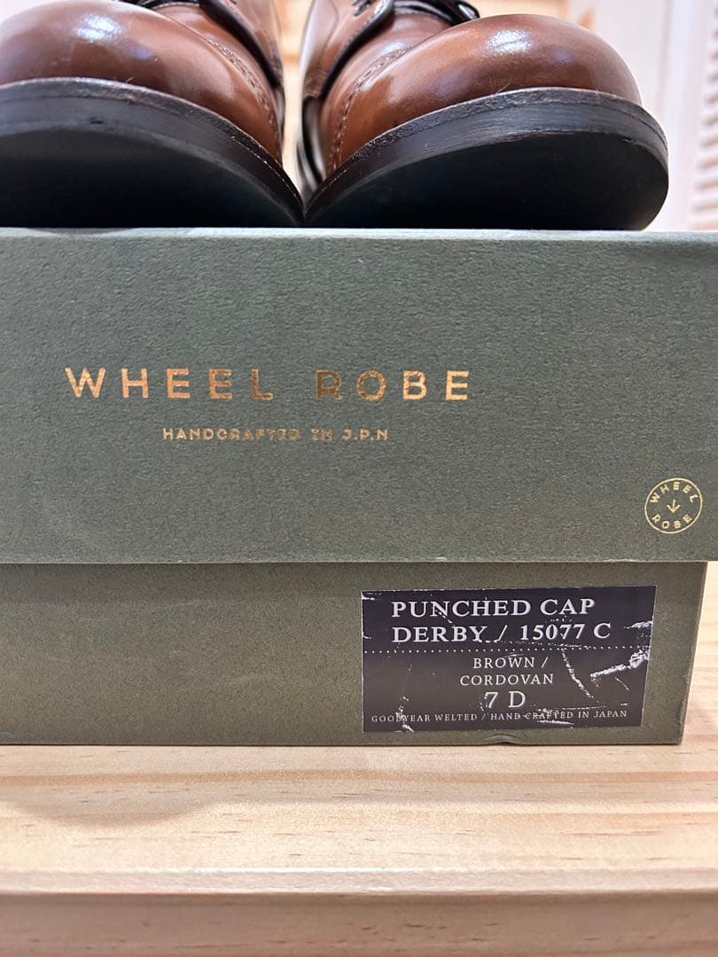 wheelrobe コードバン パンチドキャップトゥダービー サイズ7D