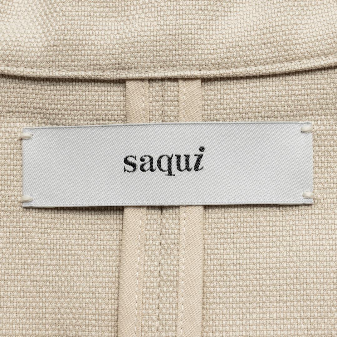美品 saqui サキ コットンリネン コンビネゾン ベージュ 伊藤まさこ