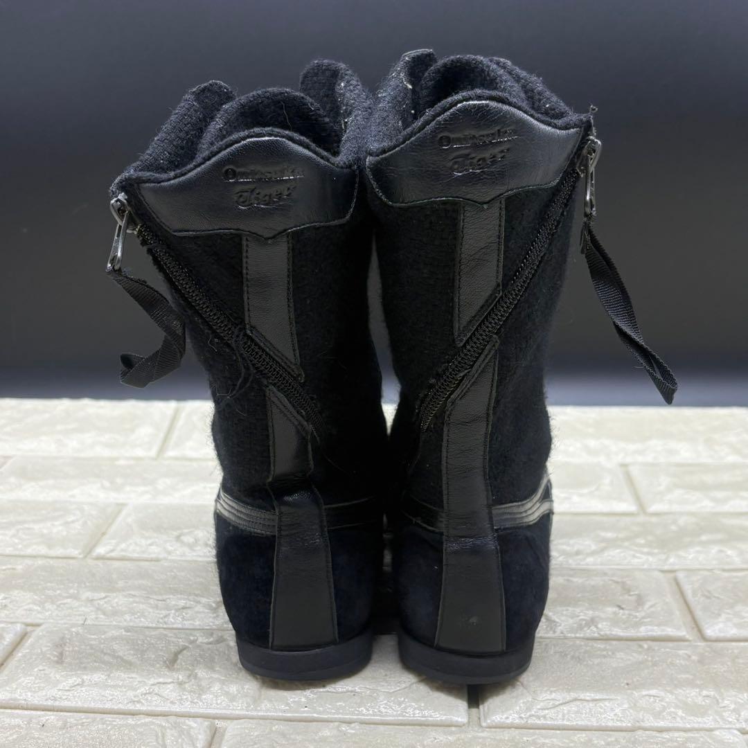 【美品】オニツカタイガー レースアップブーツ タイチ ヒイナ 雛 23 ブラック