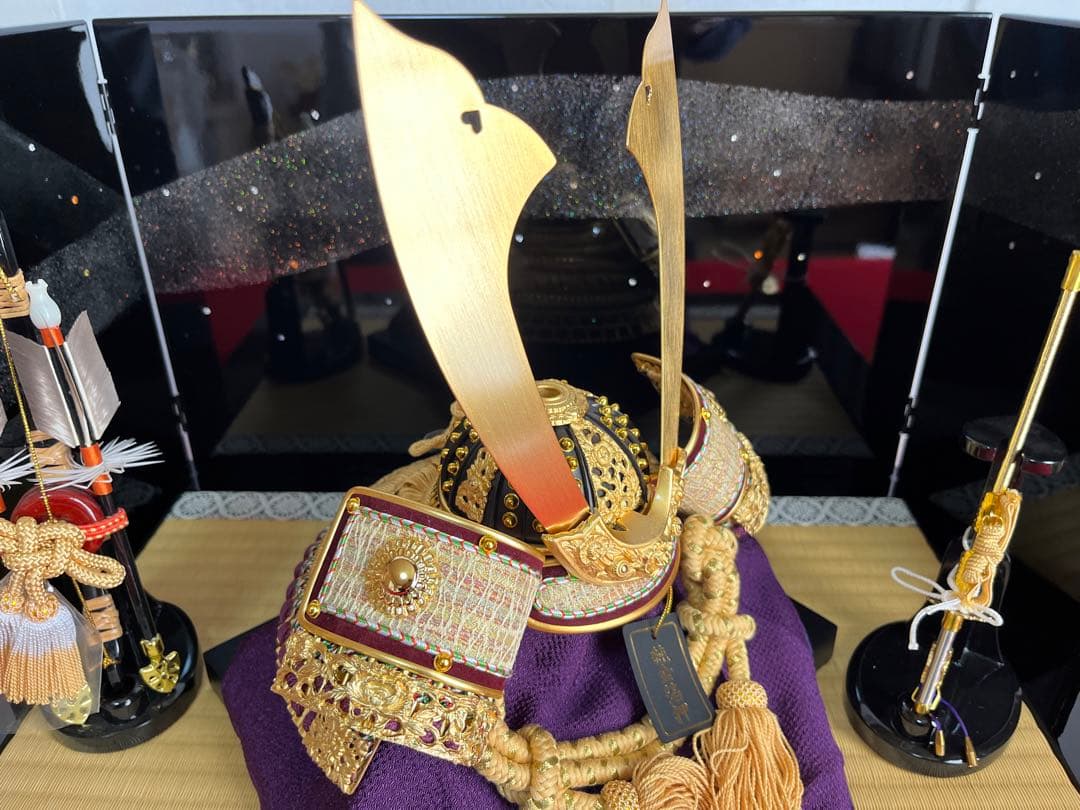 純金箔押之兜セット