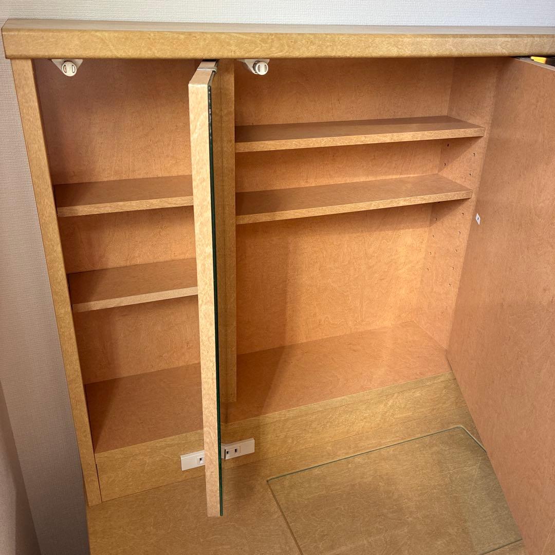 ドレッサー　鏡台　化粧台　三面鏡　コンセント付き　鏡