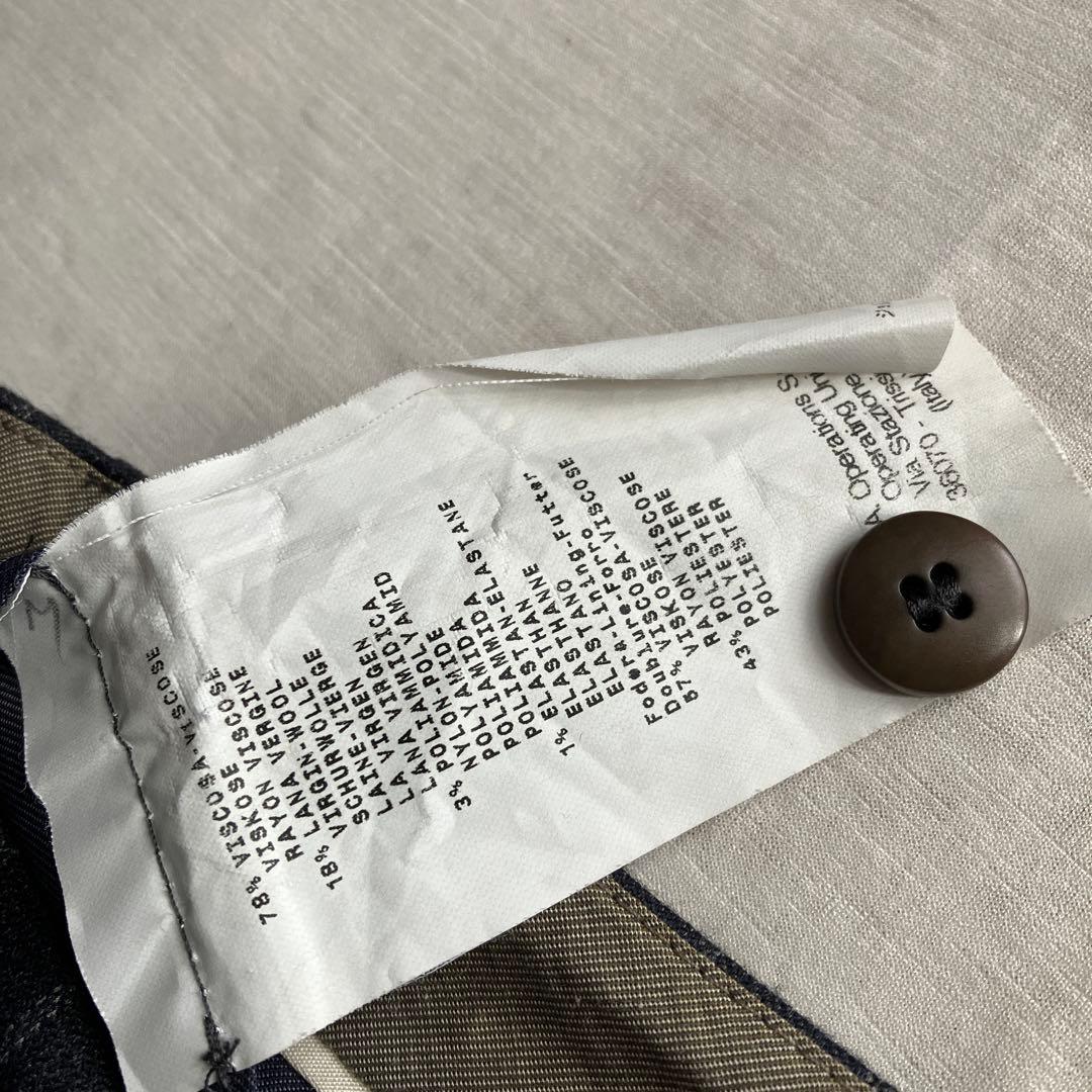 armani collezioni /ストライプ スラックス チャコール 42