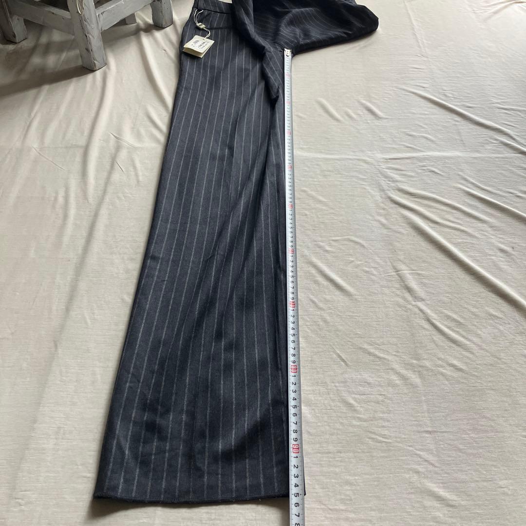 armani collezioni /ストライプ スラックス チャコール 42