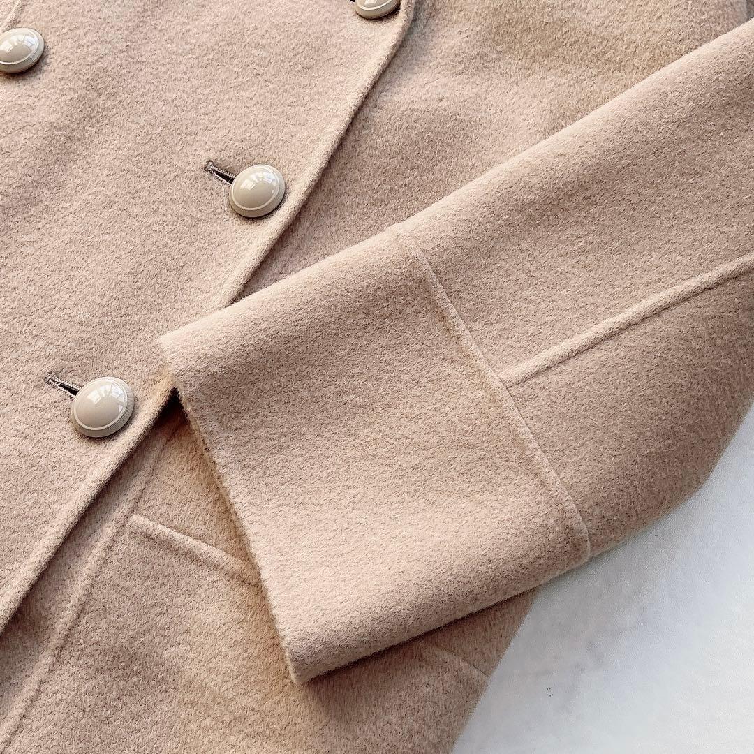 【ANAYI】定価7.9万　リバーピーコート　ミドル丈　ハーフコート キャメル