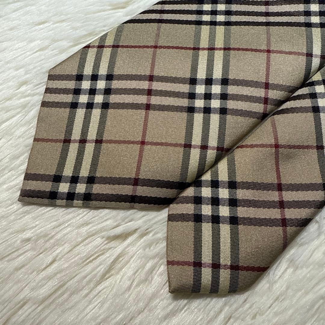 【未使用級】Burberry ネクタイ　高級シルク　ノバチェック　ホース