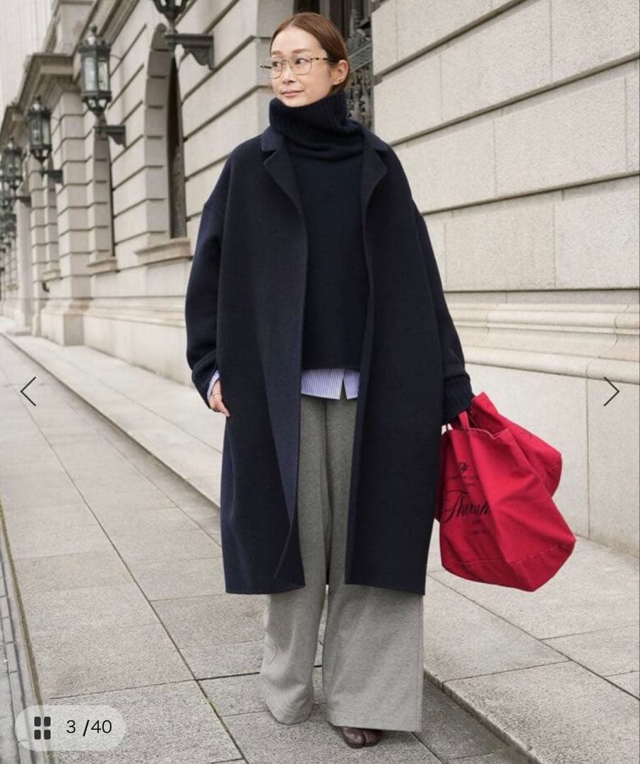 【今期 美品36】Deuxieme Classe *ウールアンゴラ リバーコート