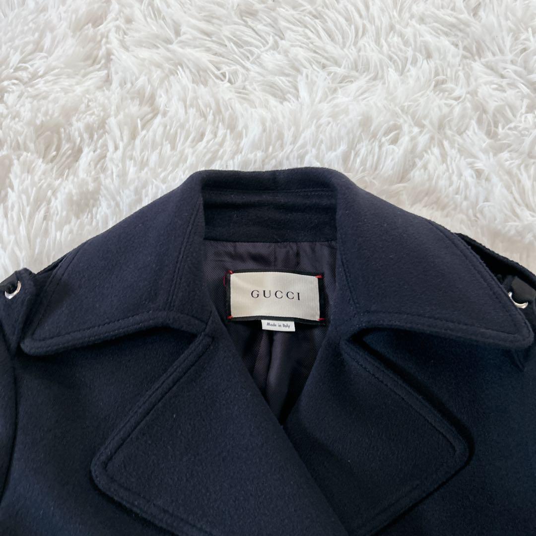 【極美品】グッチ ダブルブレストコート ウール Pコート 現行タグ