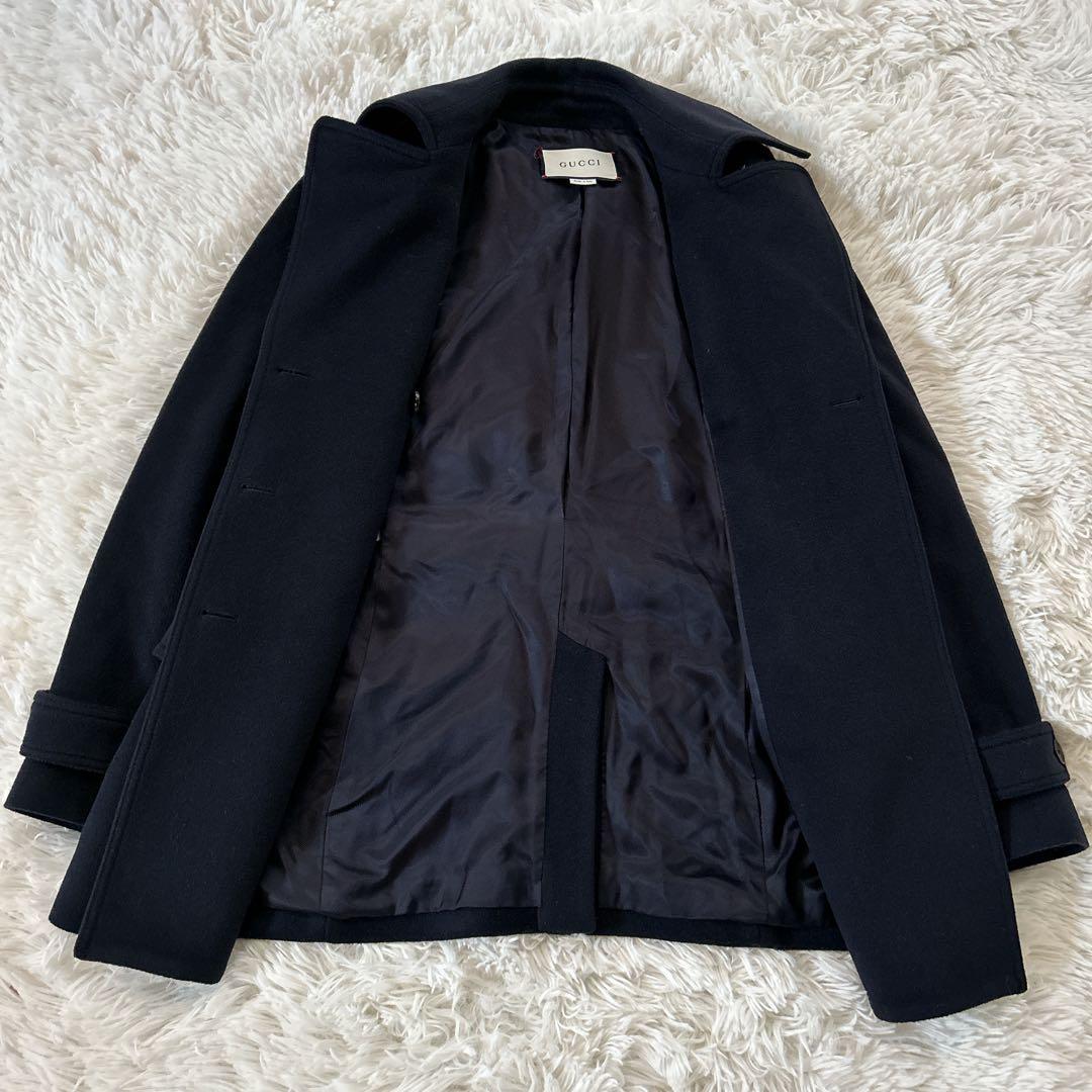 【極美品】グッチ ダブルブレストコート ウール Pコート 現行タグ