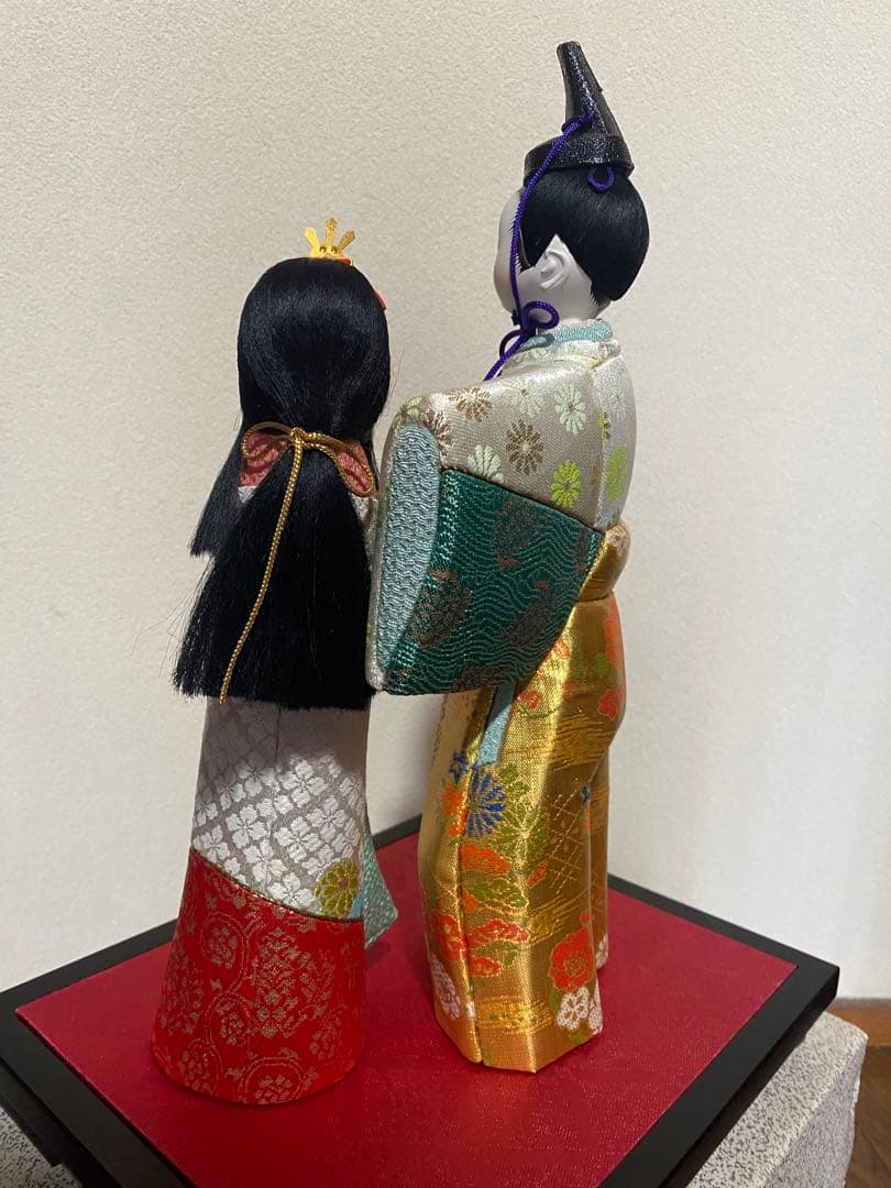 東芸 芳山作 立雛 花園 40cm 木目込み人形 親王飾り ひな人形 箱付き