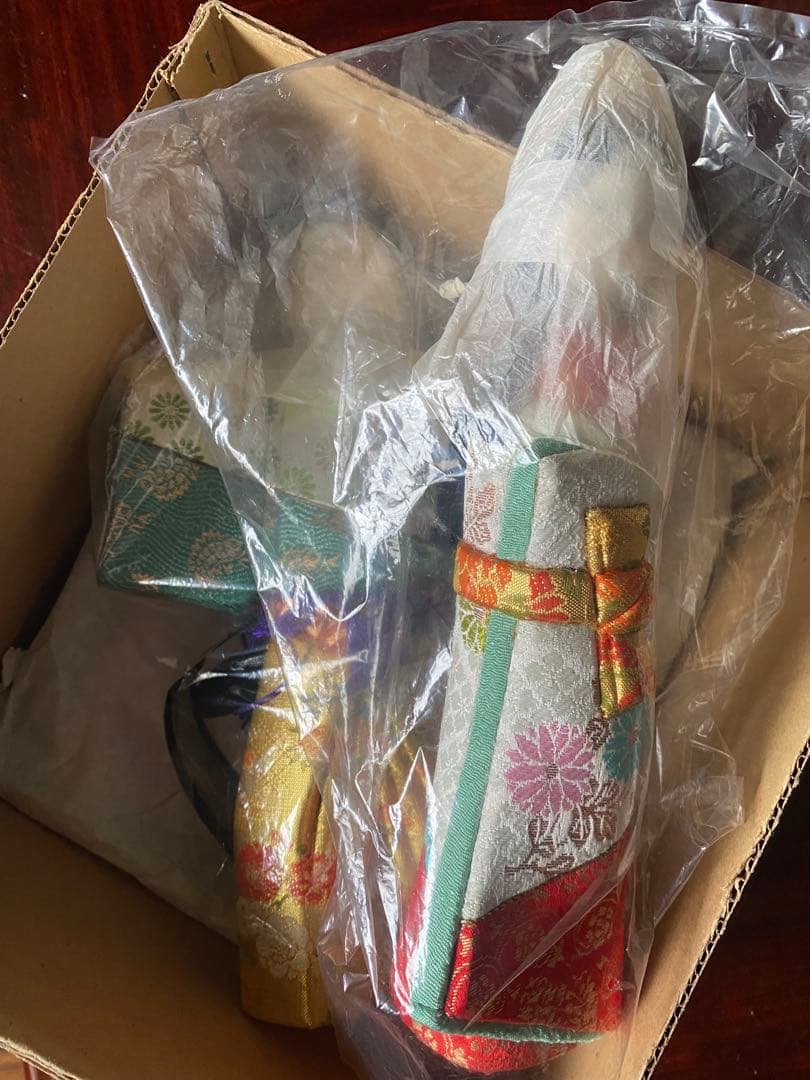 東芸 芳山作 立雛 花園 40cm 木目込み人形 親王飾り ひな人形 箱付き