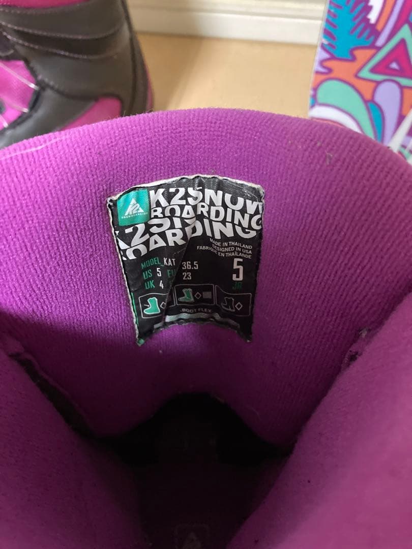 3点セットキッズ用K2 スノーボード ビンディング ブーツセット