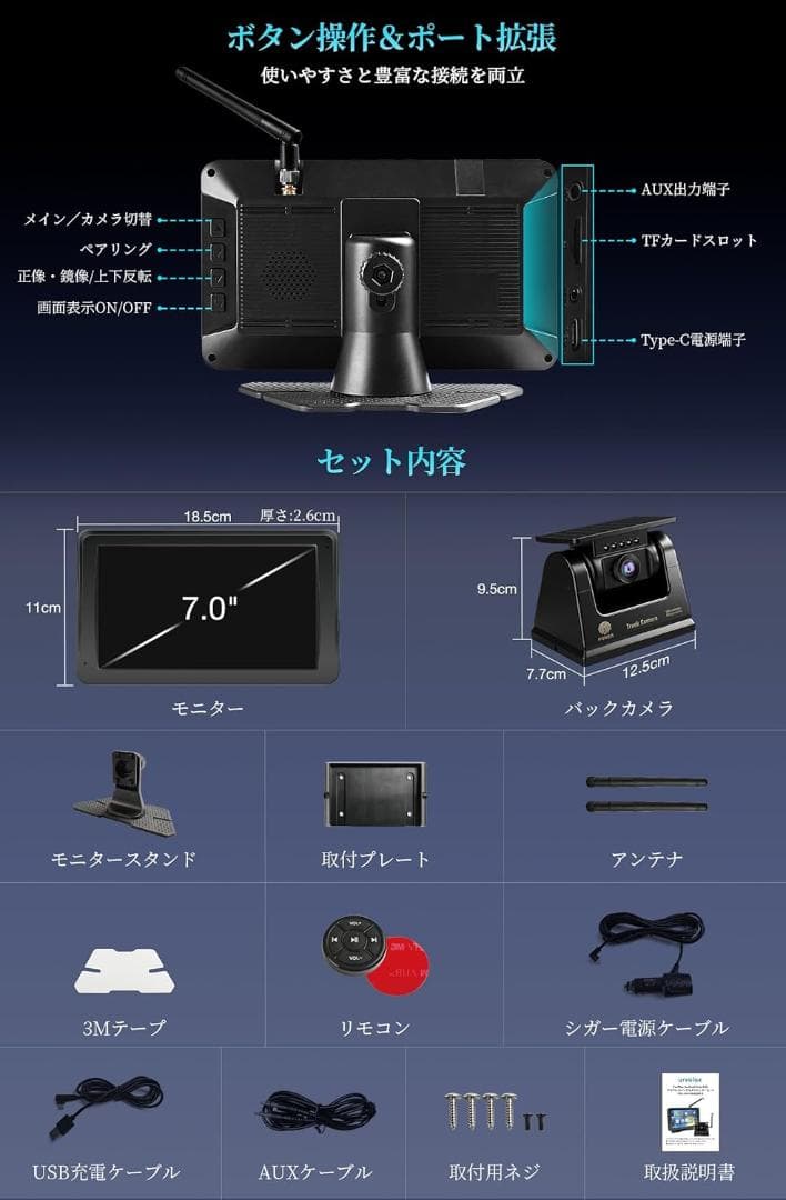 【未使用品】URVOLAX ポータブルディスプレイオーディオ UR-CAMA04