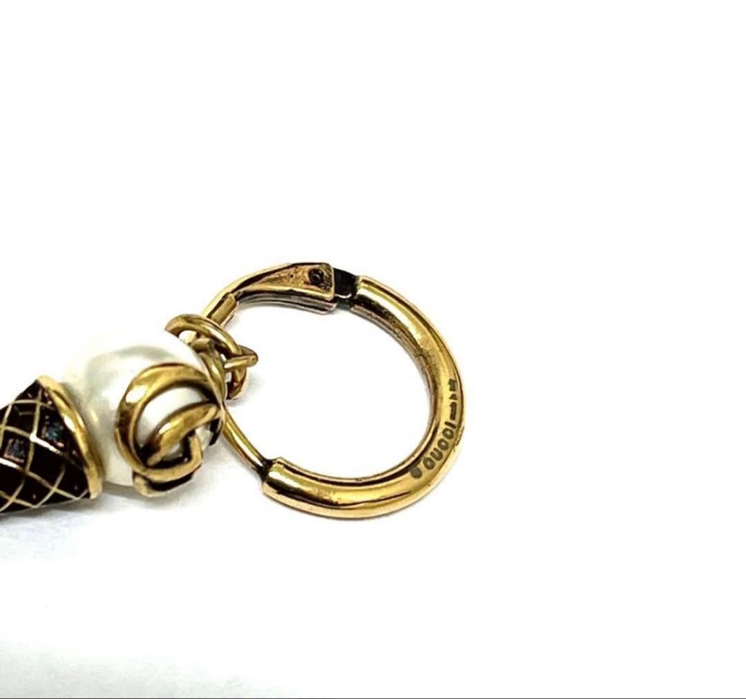 GUCCI　ピアス　アイスクリームコーン　GGマーモント　片耳用