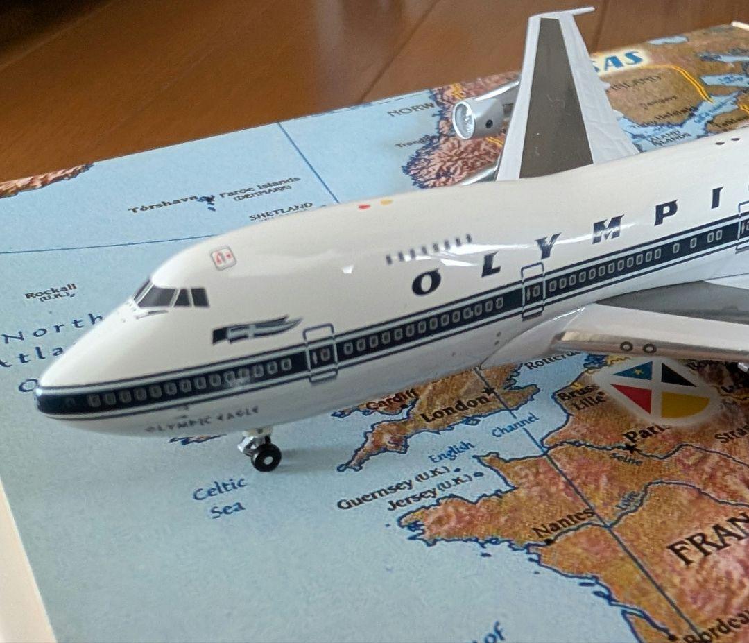 入手困難 1/400 747-200 オリンピック航空　旧塗装