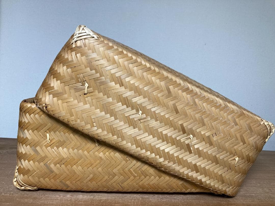 ババグーリ☆竹篭　行李☆大きいサイズ　ヨーガンレール　アンティーク美品